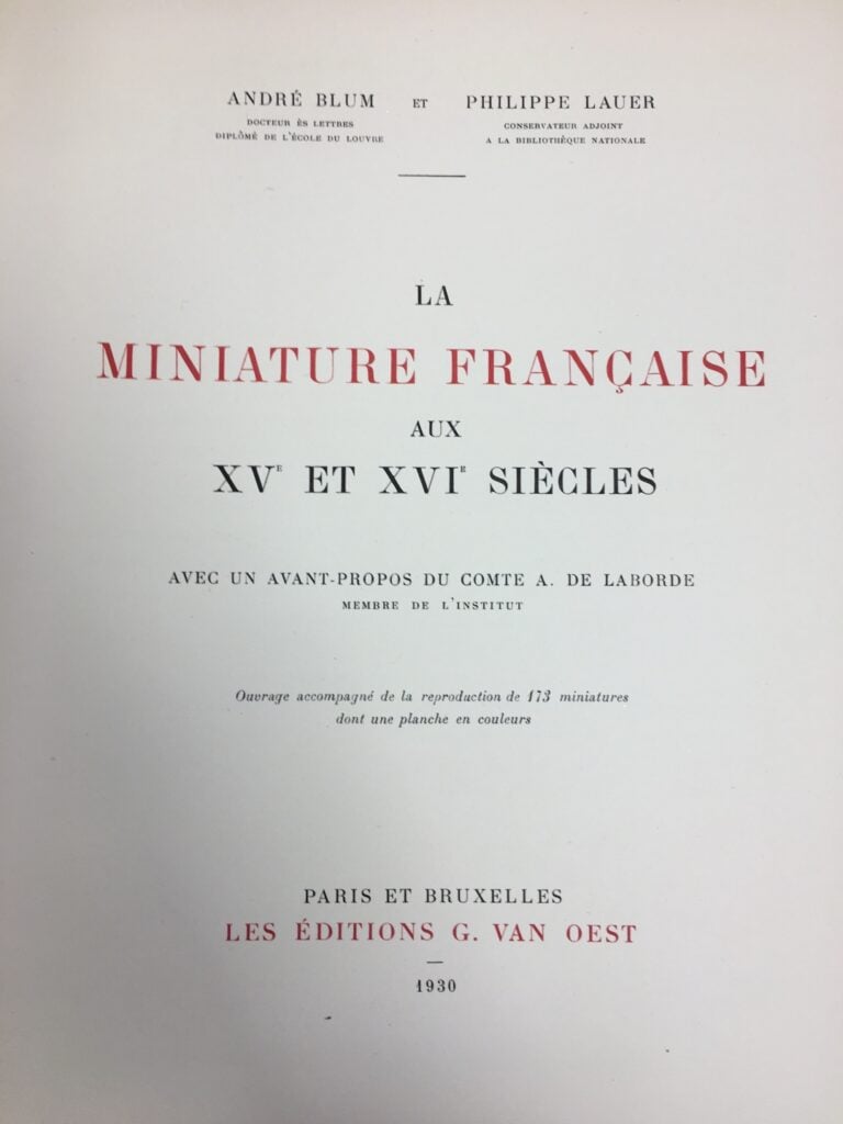 Les Joyaux de l'Enluminure, et La Miniature française, deux édittions dont une…