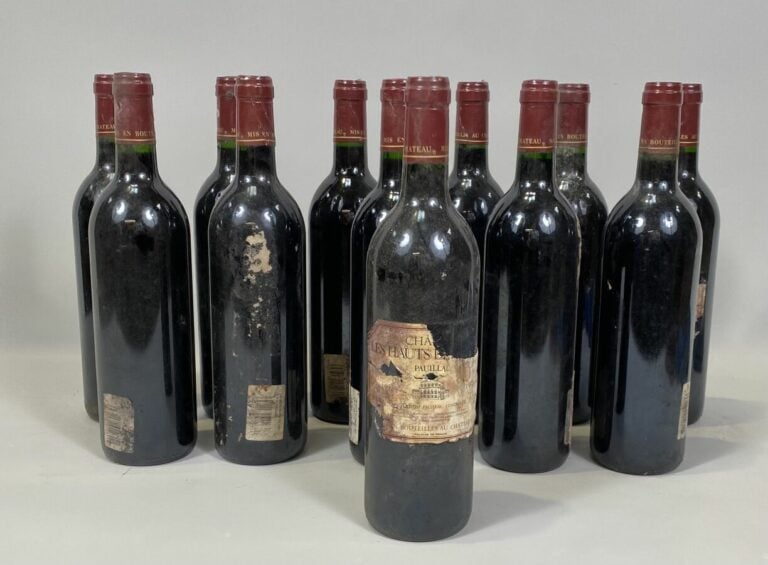 Lot de 12 bouteilles ch Hauts de Pontet, Pauillac - (manques étiquettes, certai…