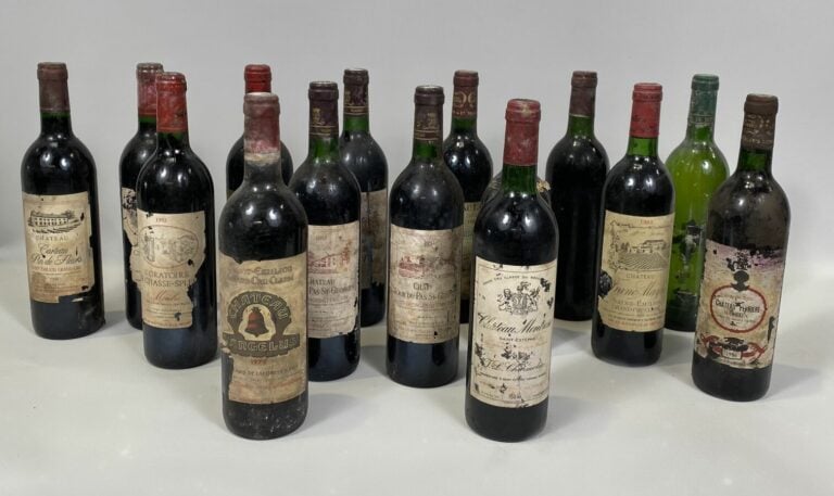 Lot de 15 bouteilles : - Ch Carteau pain de fleurs, St Emilion GC 1990 - 2 orat…