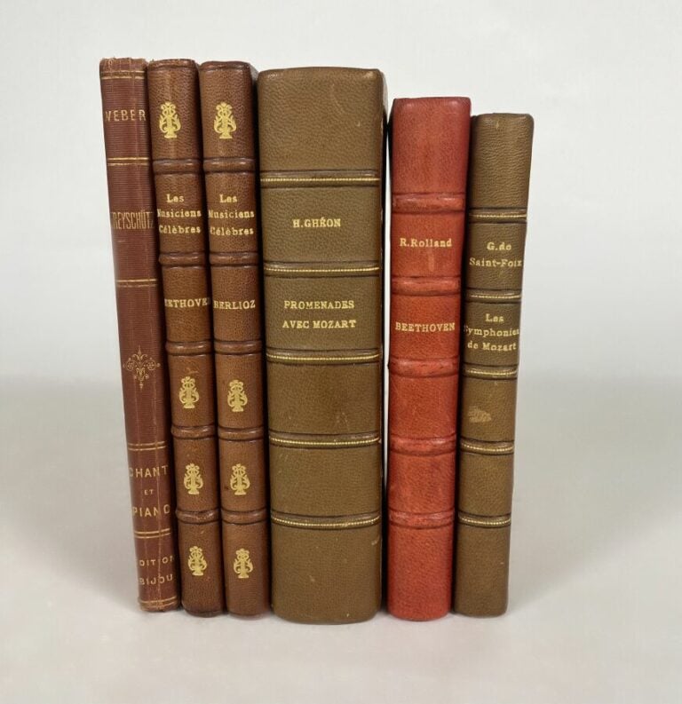 Lot de 6 livres sur des compositeurs de musique - Beethoven, Berlioz, Mozart et…