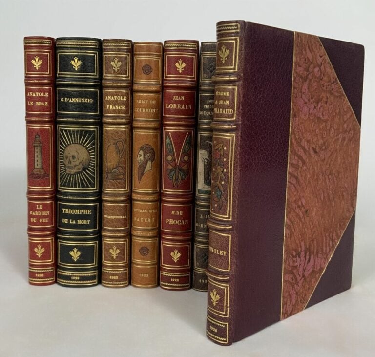 Lot de 7 ouvrages dont 6 des éditions Mornay - Belles reliures in-8 demi-maroqu…