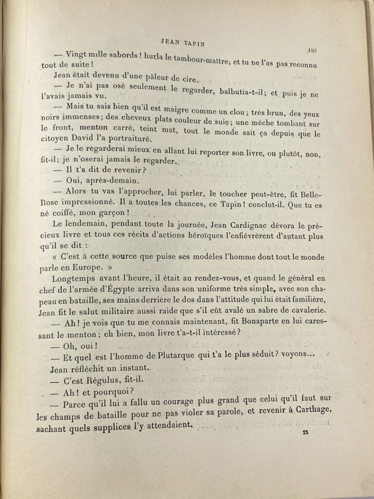 Lot de cinq livres reliures éditeurs cartonnage toilé rouge dont Jean Tapin, fi…