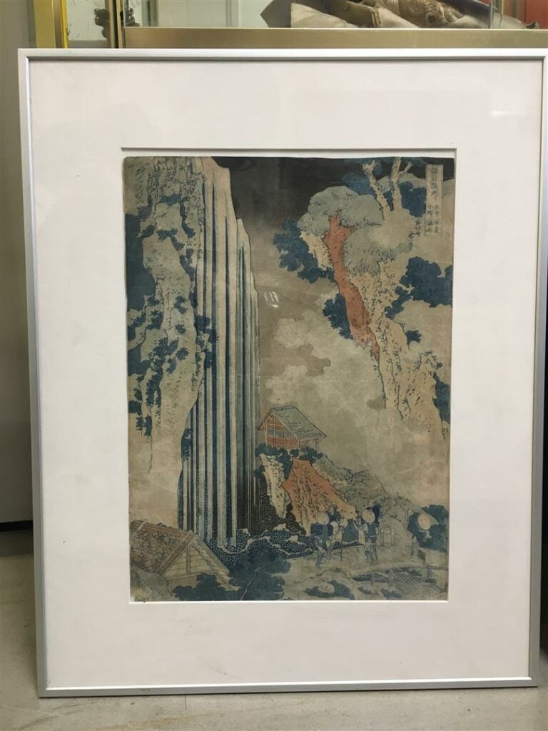 [-] LOT DE DEUX (2) ESTAMPES - Japon, - - HIROSHIGE, Cascade Ono à Kisokaido -…