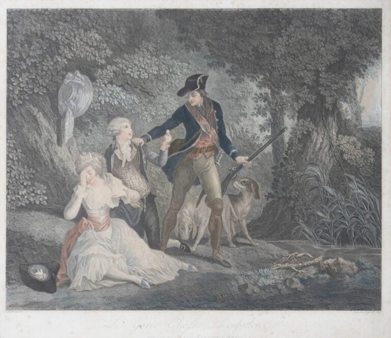Lot de gravures diverses comprenant : - «Nature-morte au tambourin» et « la noc…