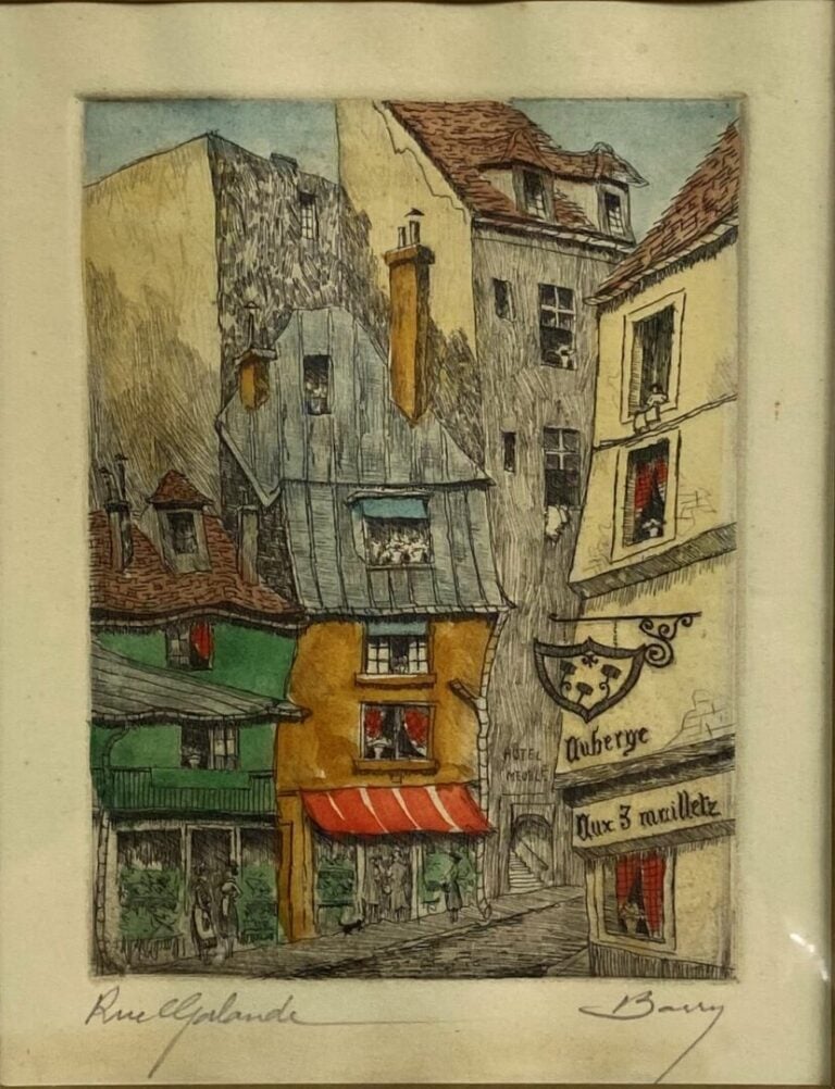 Lot de gravures et reproductions diverses dont vue générale d'Aix-les-bains, DE…