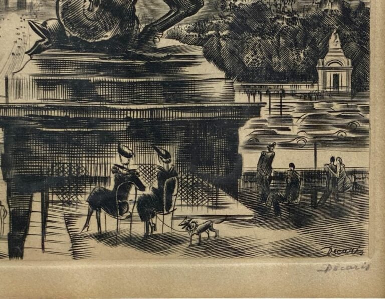 Lot de gravures et reproductions diverses dont vue générale d'Aix-les-bains, DE…