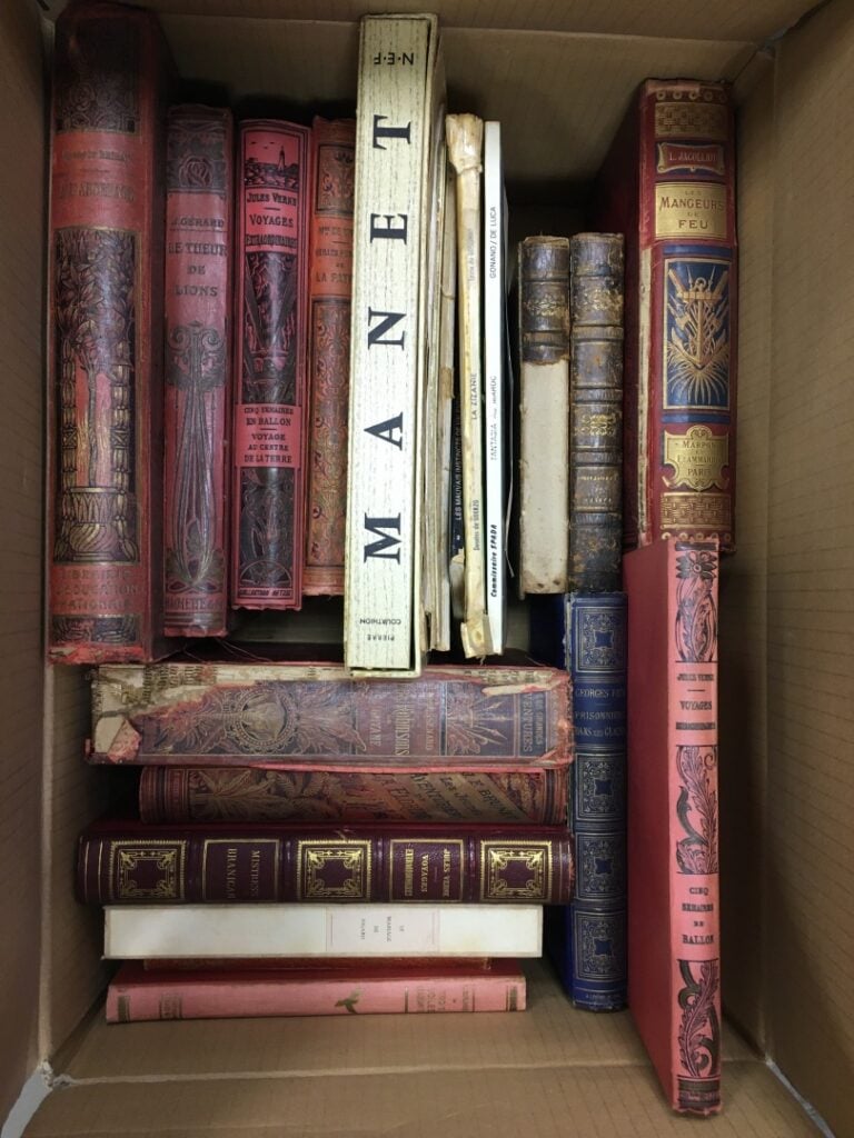 Lot de livres fin XIXème siècle, dont Jules Verne collection Hetzel et divers (…