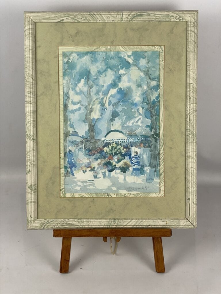 Lot de pièces encadrées comprenant un bouquet de fleurs huile sur toile (accide…