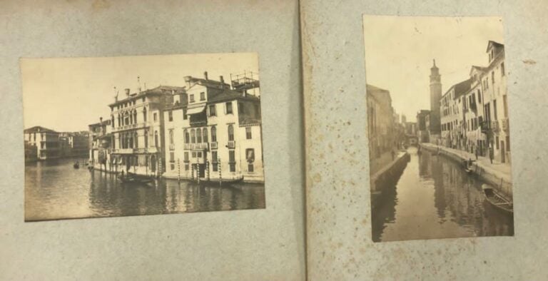 Lot d'environ une centaine de photos sur l'Italie, tirage en sépia contrecollé,…