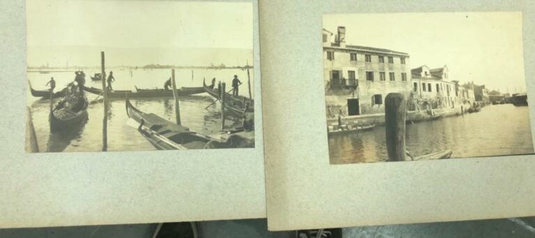Lot d'environ une centaine de photos sur l'Italie, tirage en sépia contrecollé,…