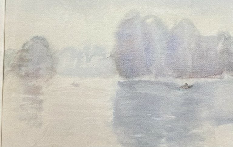 Lot, sujets divers : environ 20 aquarelles et fusains encadrés,