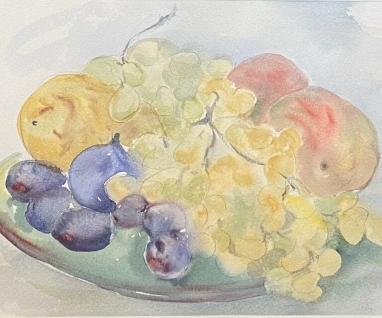 Lot, sujets divers : environ 20 aquarelles et fusains encadrés,