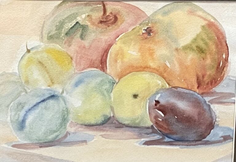 Lot, sujets divers : environ 20 aquarelles et fusains encadrés,