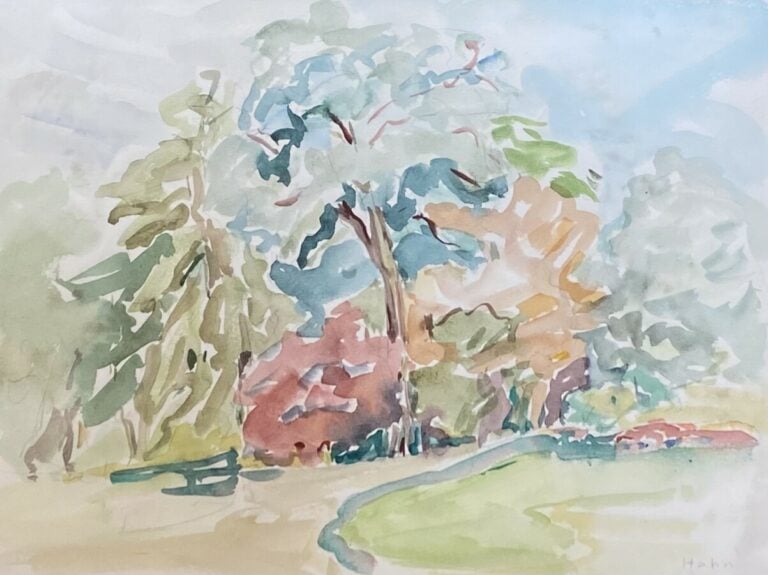 Lot, sujets divers : environ 20 aquarelles et fusains encadrés,