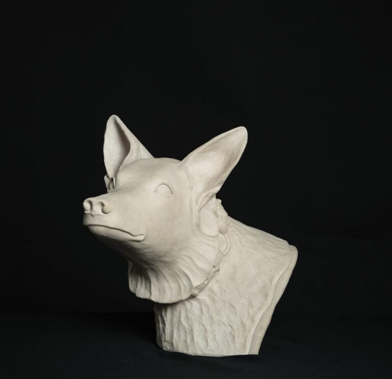 Louis DELACHENAL - Louke - Sculpture en biscuit de grès - Signée L. Delachenal…