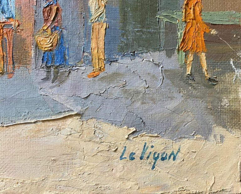 Louis Jacques VIGON (1897-1985) - La poissonnerie à Nice - Huile sur toile, sig…