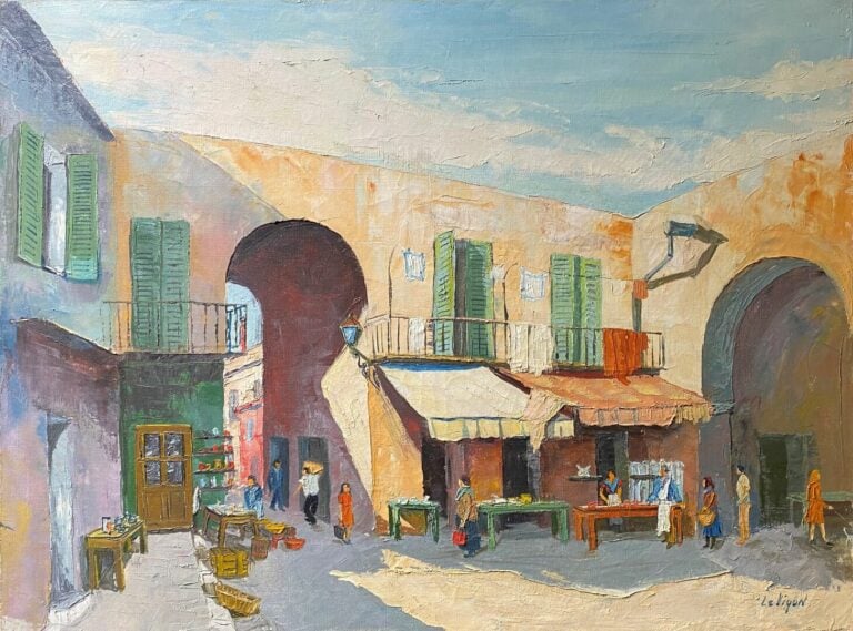 Louis Jacques VIGON (1897-1985) - La poissonnerie à Nice - Huile sur toile, sig…