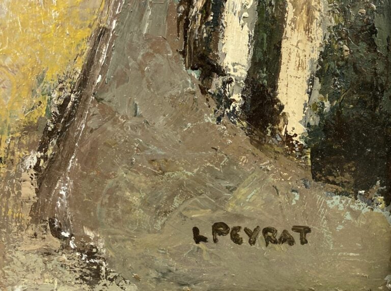 Louis PEYRAT (1911-1999) - Rue des Saules - Huile sur panneau, signé en bas à d…