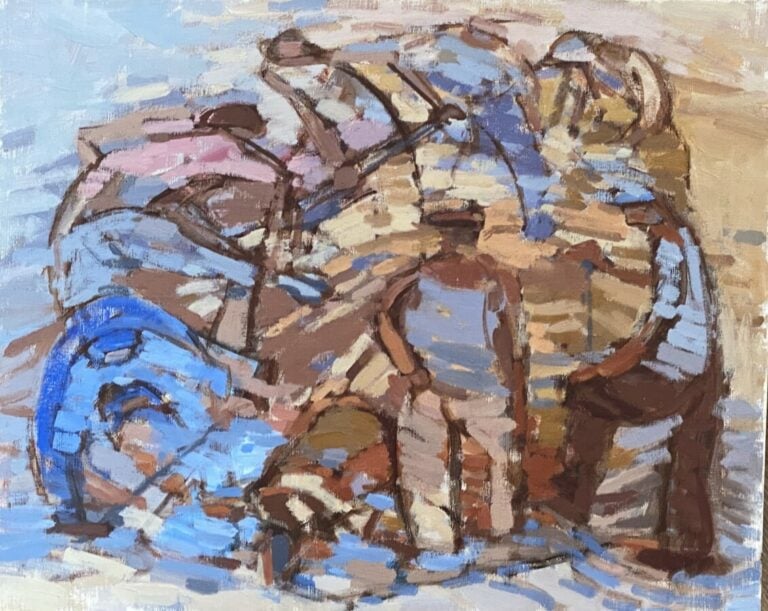 L'Ouvrier - Huile sur toile - 46 x 65 cm