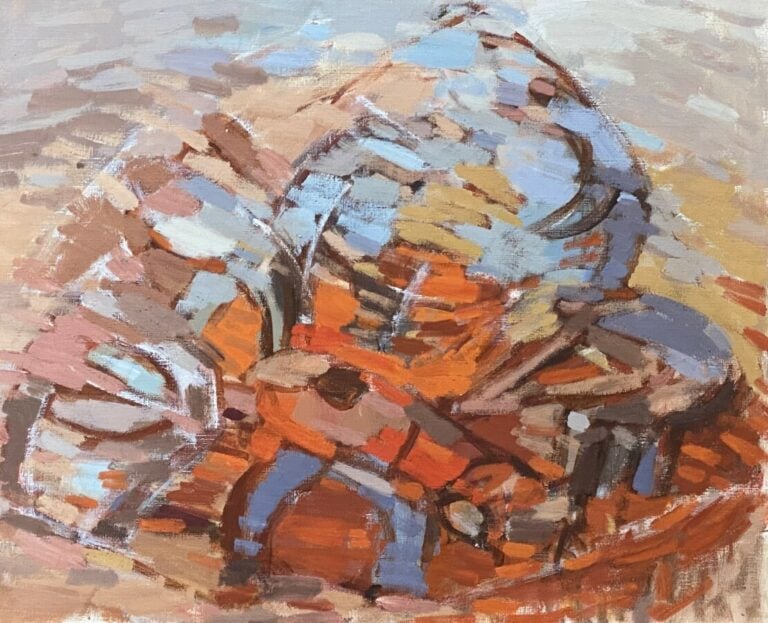 L'ouvrier - Huile sur toile - 46 x 65 cm