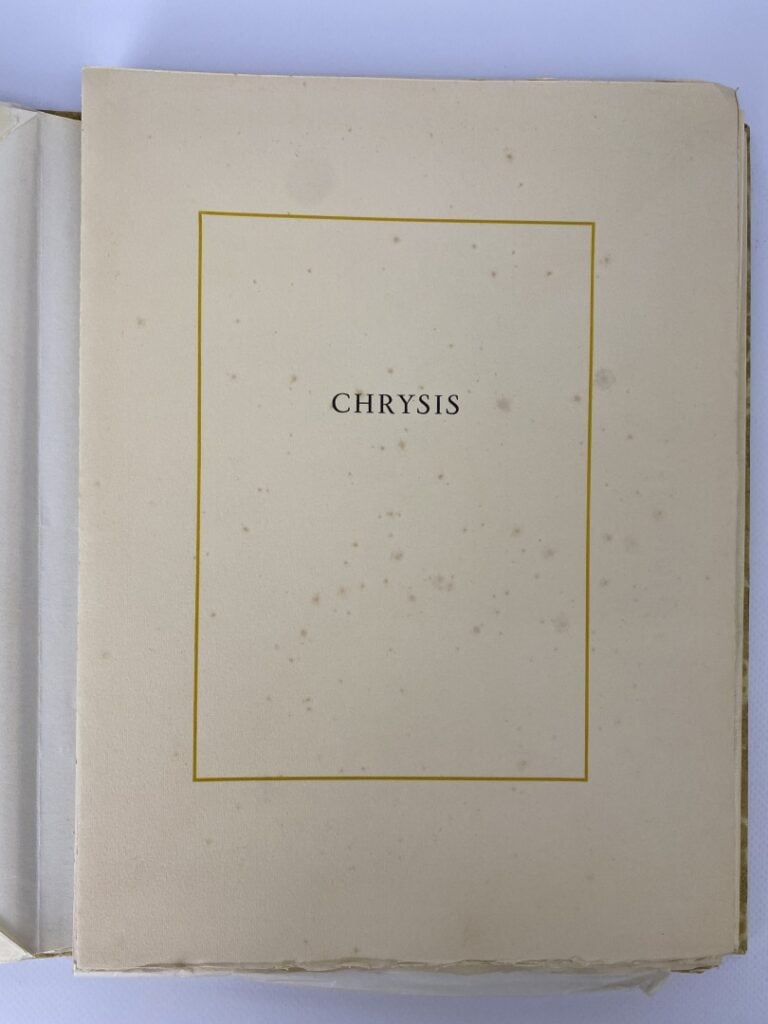 LOUYS (Pierre). - Chrysis. Conte de Pierre Lous illustré de quinze gravures à l…