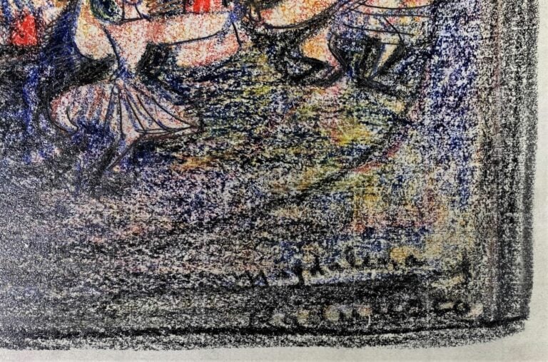 Magdalena RADULESCU (1902-1983) - La danse des femmes - Feutre sur papier fixé…