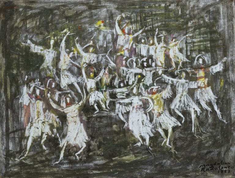 Magdalena RADULESCU (1902-1983) - La danse des hommes, 1963 - Technique mixte,…