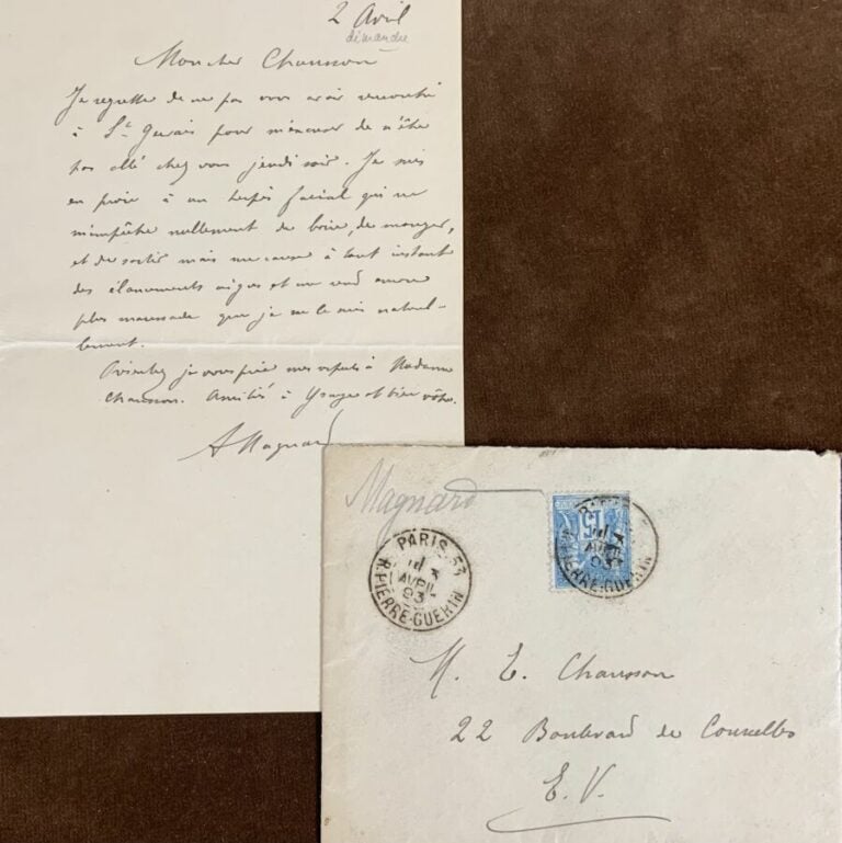 Magnard, Albéric 3 l.a.s. - 3 lettres.