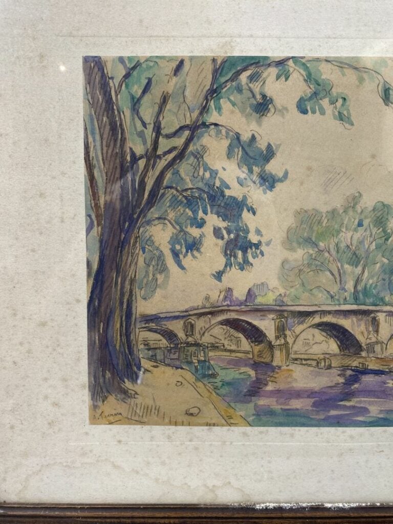 Mannette de tableaux, pièces encadrées, gravures, etc. On joint Nice Le Palais…
