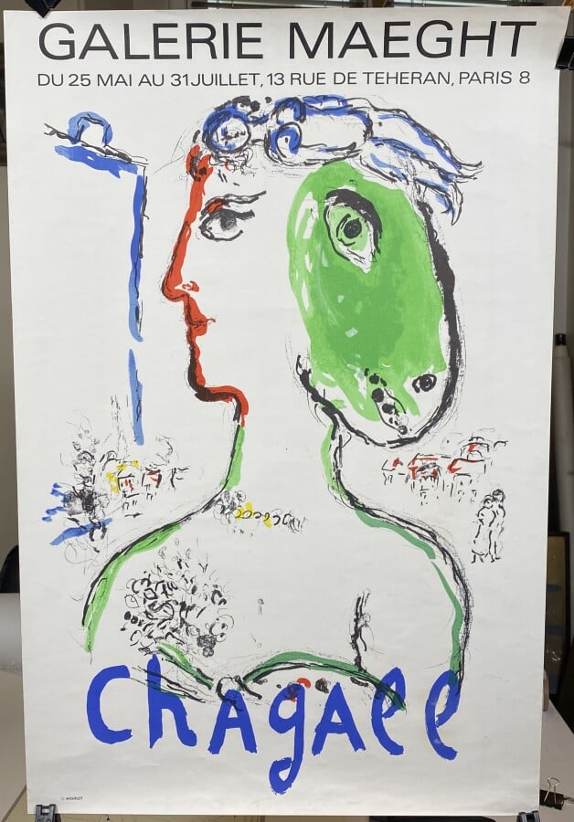 Marc CHAGALL (1887-1985) - L'artiste phénix, Galerie Maeght, 1972 - Affiche lit…
