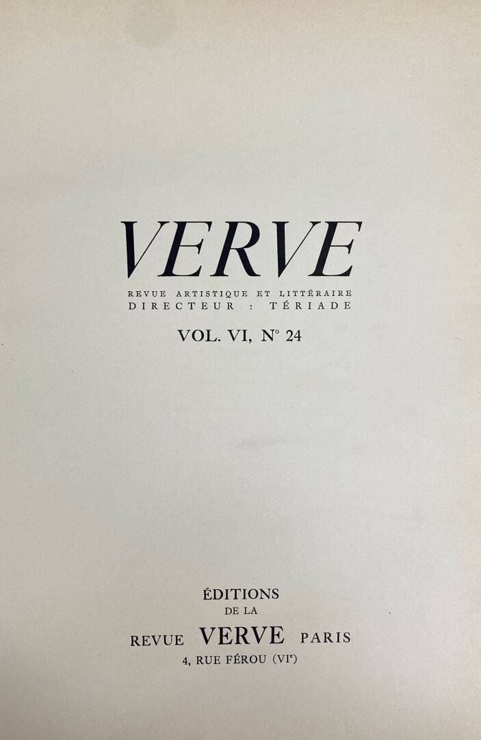 Marc CHAGALL - VERVE Vol. VI, n°24. Contes de Boccace, peintures du manuscrit d…