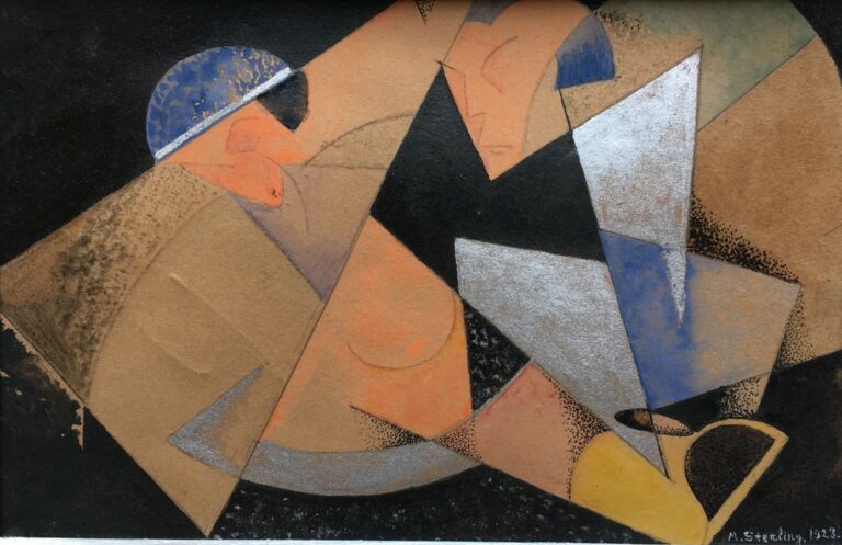 Marc STERLING (1897-1976). - Composition abstraite, 1923 - Dessin au crayon, aq…