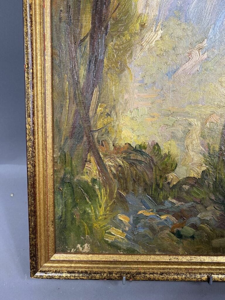 Marcel LAINE-LANGFORD (XIX-XXe) - Paysage - Huile sur toile - Signée en bas à d…