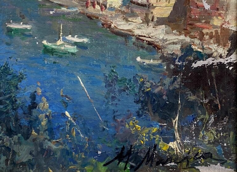 Mario MARESCA (né en 1877) - Littoral - Huile sur toile - Signé en bas à droite…