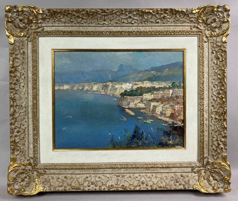 Mario MARESCA (né en 1877) - Littoral - Huile sur toile - Signé en bas à droite…