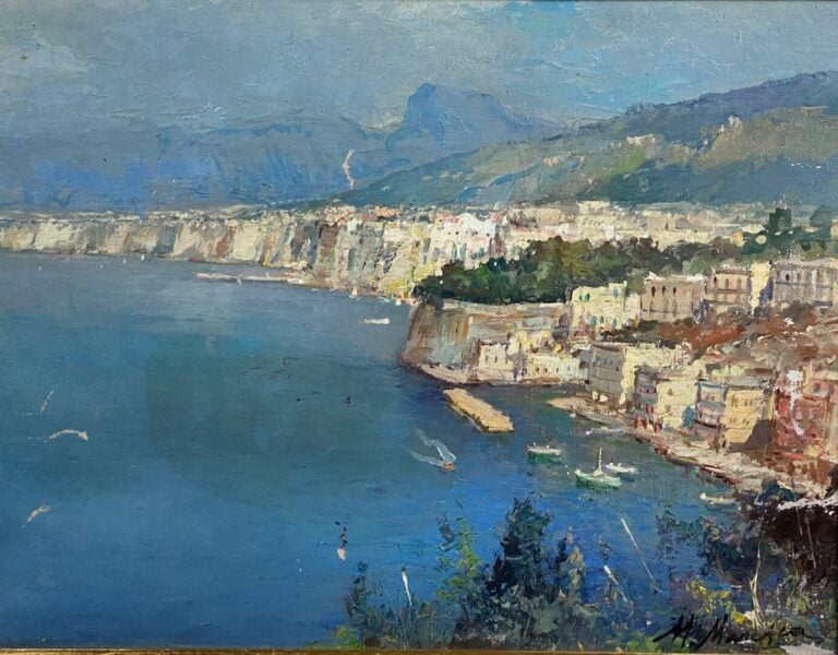 Mario MARESCA (né en 1877) - Littoral - Huile sur toile - Signé en bas à droite…