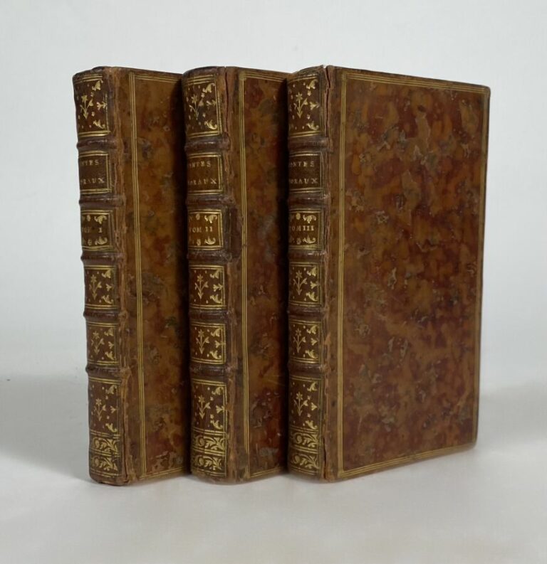 Marmontel Contes moraux P., Merlin, 1765. - 3 vols in-12 plein veau.