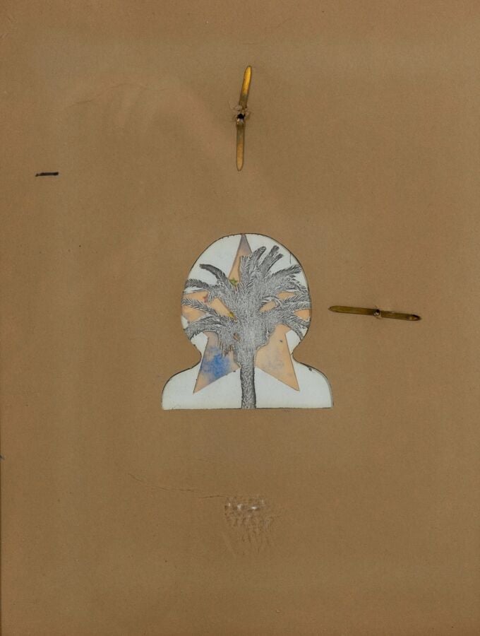 Martial RAYSSE (1936-) - Forme au palmier, c. 1969 - Collage, crayon de couleur…