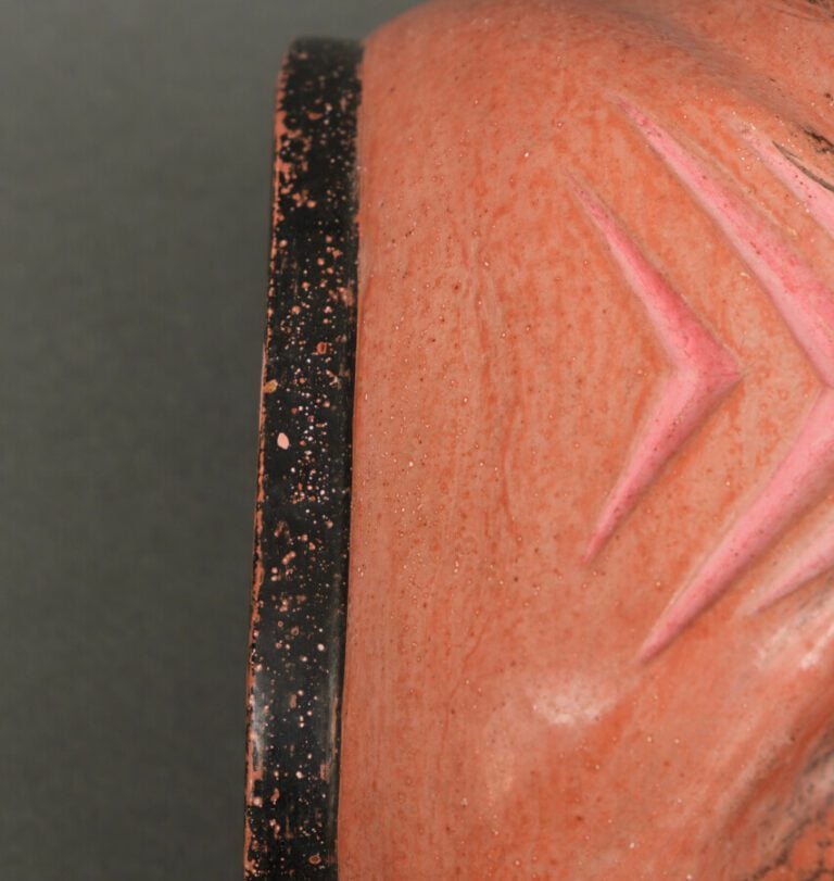 Masque No en bois peint représentant O'beshimij . - Créature légendaire au Japo…