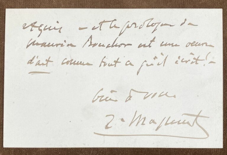 Massenet, Jules - 2 cartes de visite manuscrites.