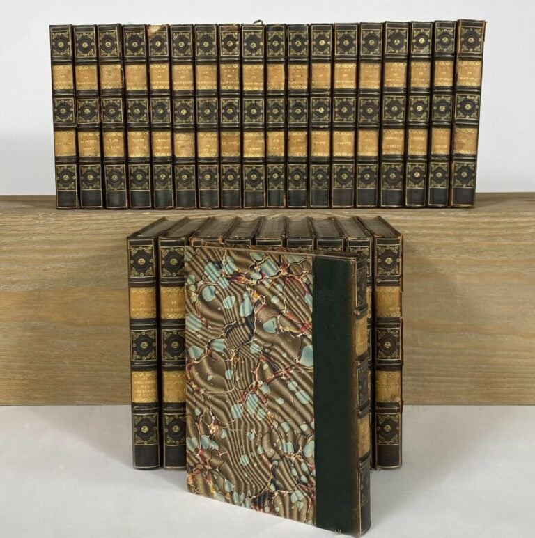 Maupassant - OEuvres - Ollendorf - 28 vol in-12 demi-chagrin