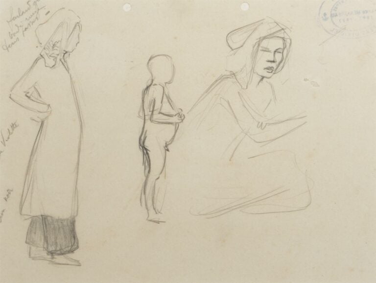 Maurice MENARDEAU (1897-1977) - Etude d'enfants - Dessin sur papier - Porte le…