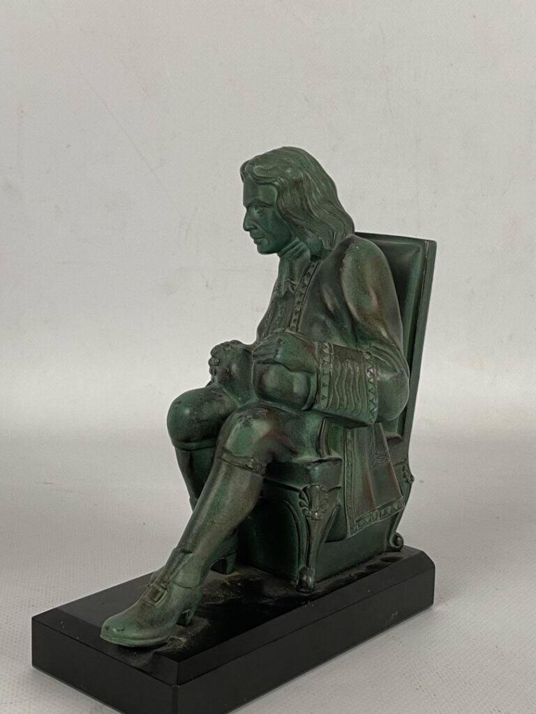 Max LE VERRIER (1891-1973) - Le savetier et le financier - Paire de serre-livre…