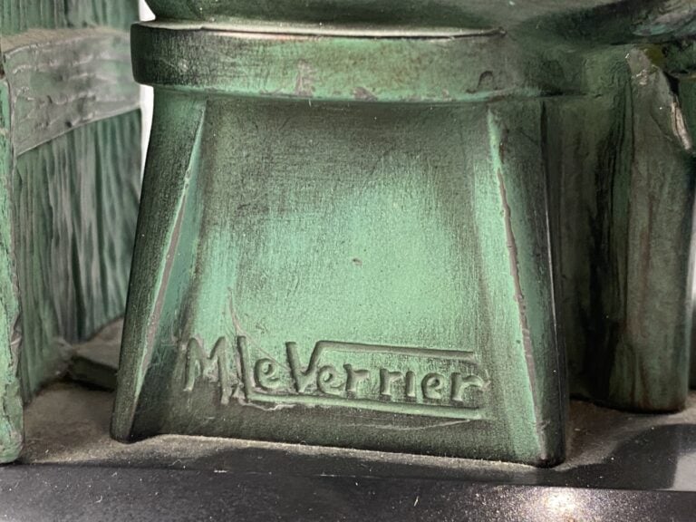 Max LE VERRIER (1891-1973) - Le savetier et le financier - Paire de serre-livre…