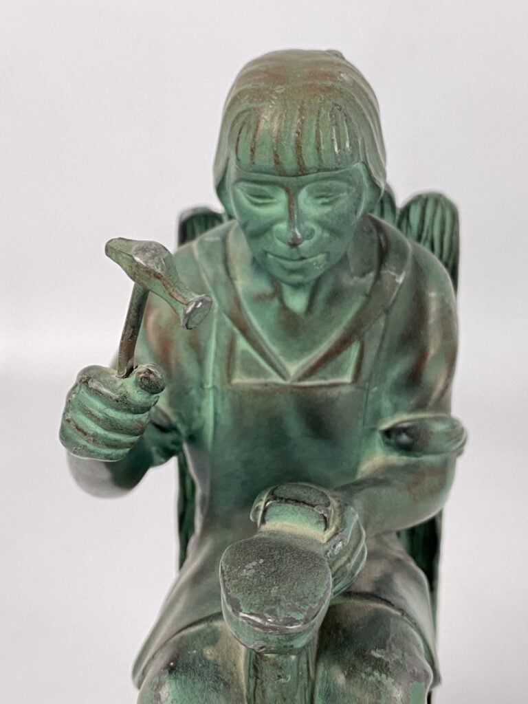 Max LE VERRIER (1891-1973) - Le savetier et le financier - Paire de serre-livre…