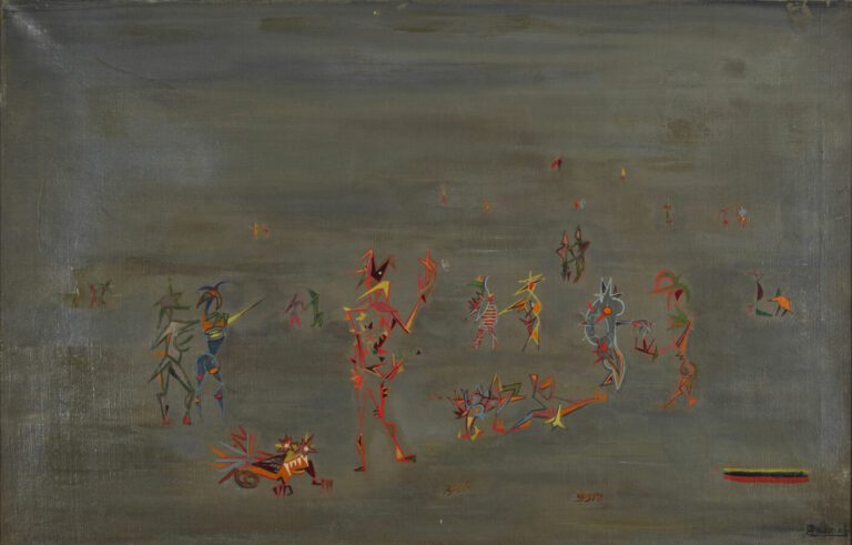 Michel CADORET (1912-1985) - « Autres personnages » - Huile sur toile signée en…