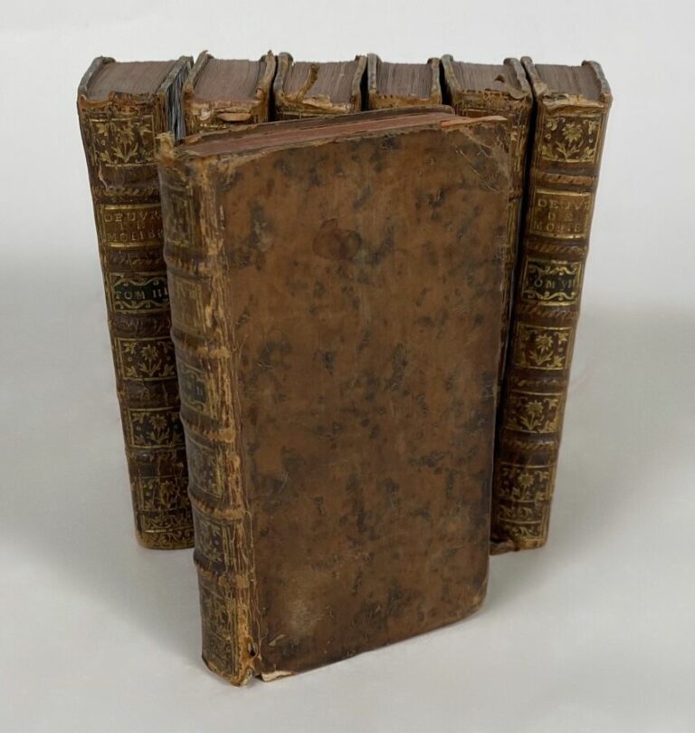 Molière - OEuvres - P.Mouchet ,1758 - 7 vol in-12 pl veau