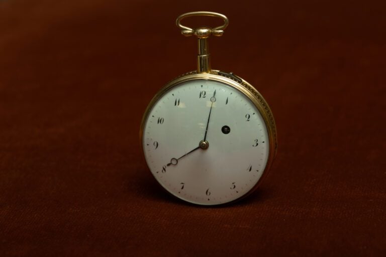 Montre de gousset en or 750 millièmes. - Début du XIXème siècle. - Poids: 109 g…