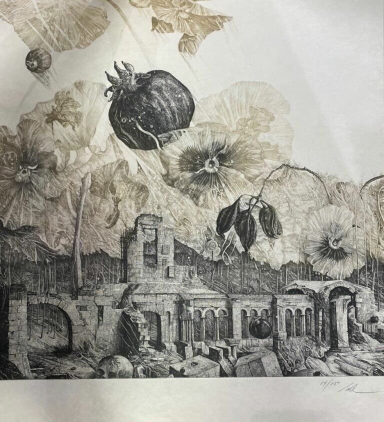 NALL (1948) - Ensemble de trois lithographies numérotées - (pliures)