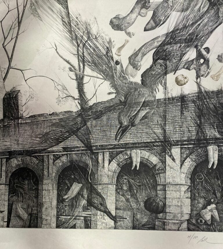 NALL (1948) - Ensemble de trois lithographies numérotées - (pliures)